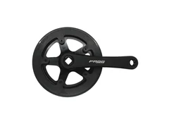 Frog Bikes 74/78 155 mm kranksett Sort, Dobbel kjedebeskytter