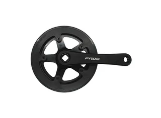 Frog Bikes 74/78 155 mm kranksett Sort, Dobbel kjedebeskytter