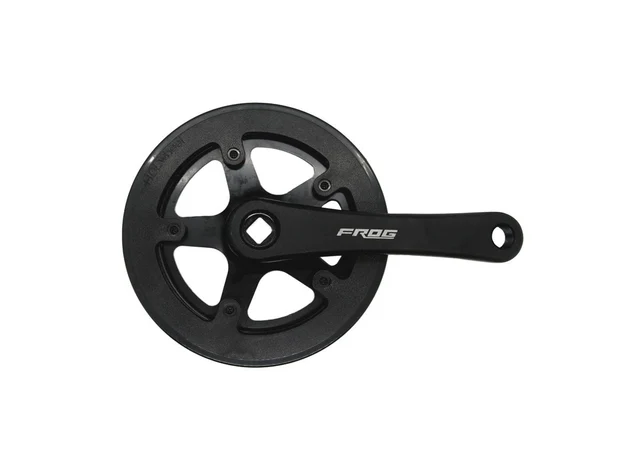 Frog Bikes 74/78 155 mm kranksett Sort, Dobbel kjedebeskytter 