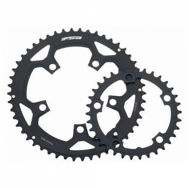 FSA Alloy 39T Drev Sort, 2x, 39T, 130 BCD, 5 hull 