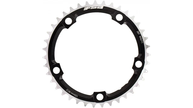 FSA Pro 39T Inner Drev Polert Sort, 2x, 39T, 130 BCD, 5 hull 