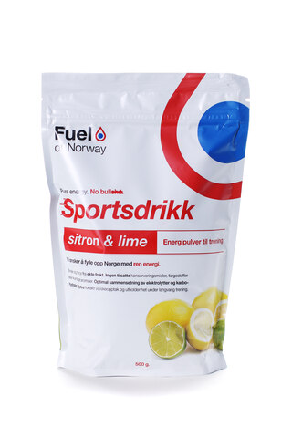 Fuel Of Norway Sitron & Lime Sportsdrikk 500 gram