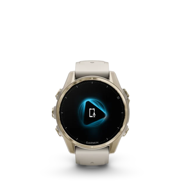 Garmin Fenix 8 AMOLED 43mm GPS Klokke Soft Gold/Dark Sand Band 
