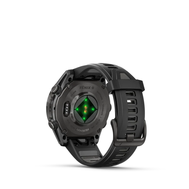 Garmin Fenix 8 AMOLED 43mm GPS Klokke Carbon Grey Ti/Pebble Grey Band 