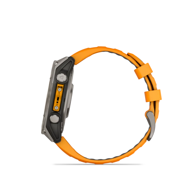 Garmin Fenix 8 AMOLED 47mm GPS Klokke Titan/Graphite Orange Band 