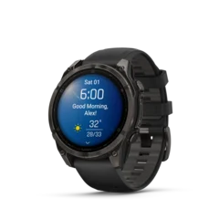 Garmin Fenix 8 AMOLED 47mm GPS Klokke Carbon Grey Ti/Pebble Grey Band
