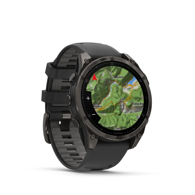 Garmin Fenix 8 AMOLED 47mm GPS Klokke Carbon Grey Ti/Pebble Grey Band 