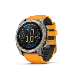 Garmin Fenix 8 AMOLED 51mm GPS Klokke Titan/Graphite Orange Band