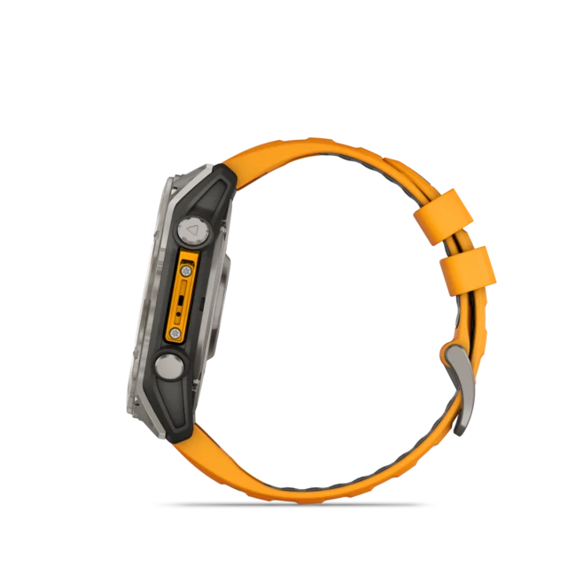 Garmin Fenix 8 AMOLED 51mm GPS Klokke Titan/Graphite Orange Band 