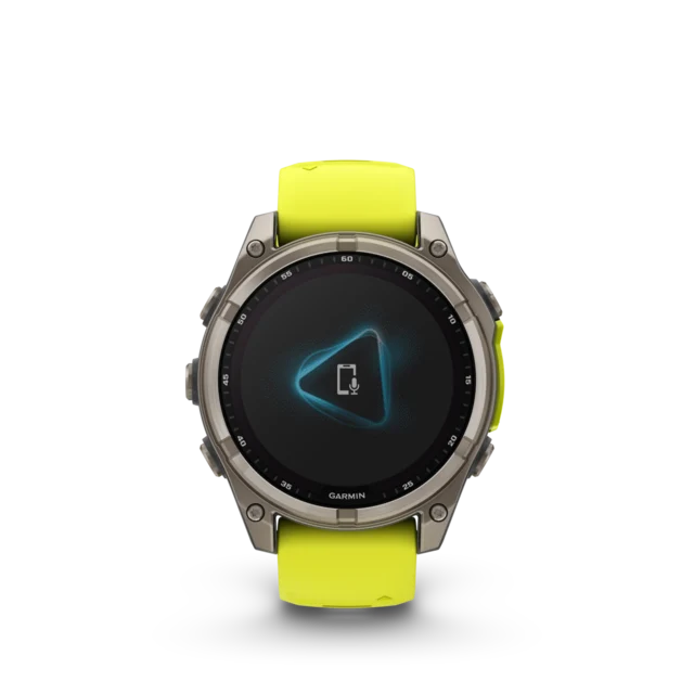 Garmin Fenix 8 Solar 47mm GPS Klokke Titan/Graphite Amp Yellow Band 