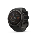 Garmin Fenix 8 Solar 51mm GPS Klokke Carbon Grey Ti/Pebble Grey Band