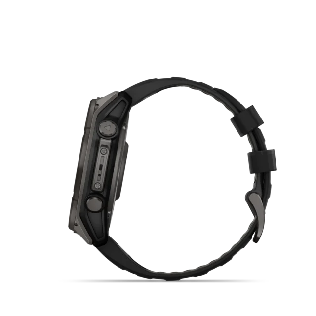 Garmin Fenix 8 Solar 51mm GPS Klokke Carbon Grey Ti/Pebble Grey Band 