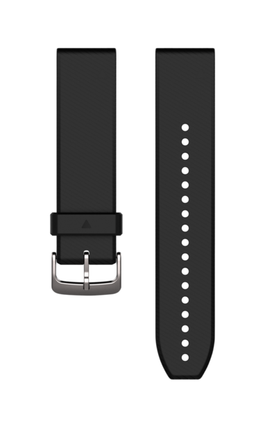 Garmin QuickFit 22 Silikon Klockarmband Svart/silverfärgat silikon 