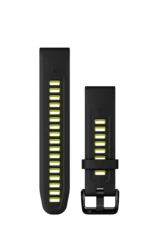 Garmin QuickFit 20 Klokkerem Sort/electric Lime silikon