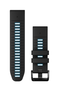 Garmin QuickFit 26 Silikon Klockarmband Svart/himmelblå silikon