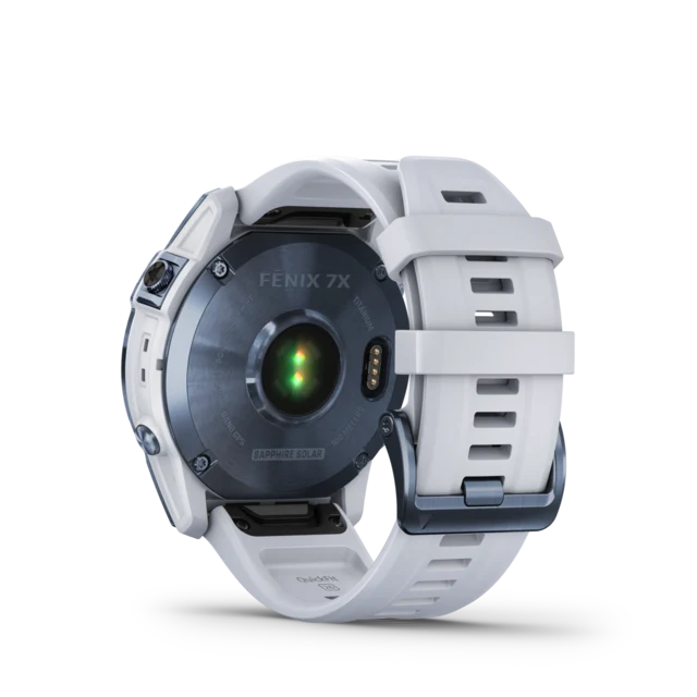Garmin Fenix 7X Sapphire Solar Klocka B-Varo,Mineral Blue Ti med Silicone Band 