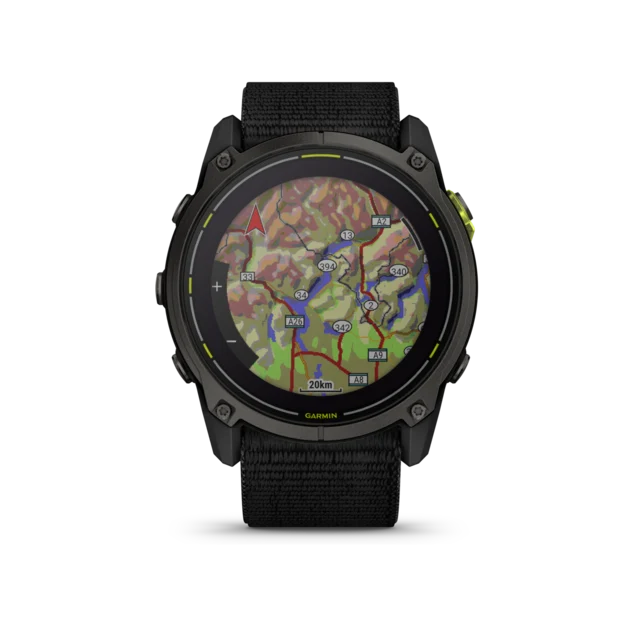 Garmin Enduro 3 GPS Sportsklokke Carbon Grey DLC Ti/Black Sport Band 