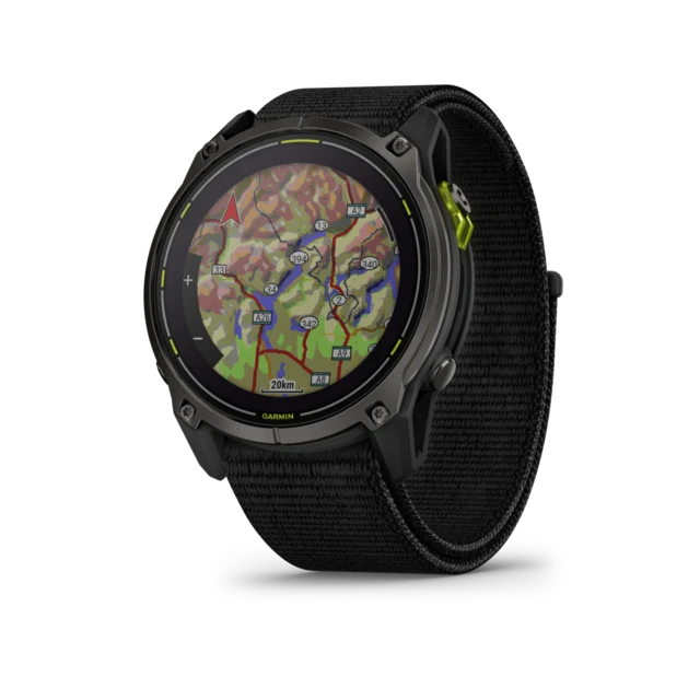 Garmin Enduro 3 GPS Sportsklokke Carbon Grey DLC Ti/Black Sport Band 