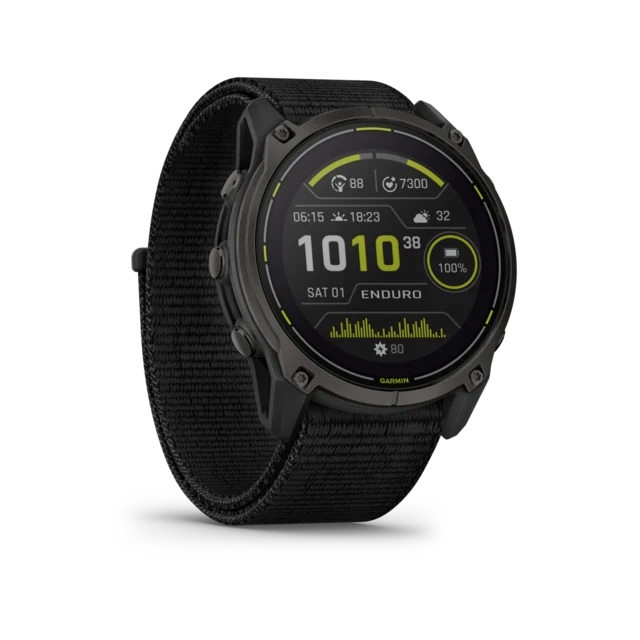 Garmin Enduro 3 GPS Sportsklokke Carbon Grey DLC Ti/Black Sport Band 