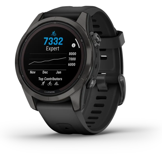 Garmin Fenix 7S Pro Sapphire Solar 42 mm, Carbon Gray, Smartklokke 