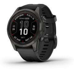 Garmin Fenix 7S Pro Sapphire Solar 42 mm, Carbon Gray, Smartklokke
