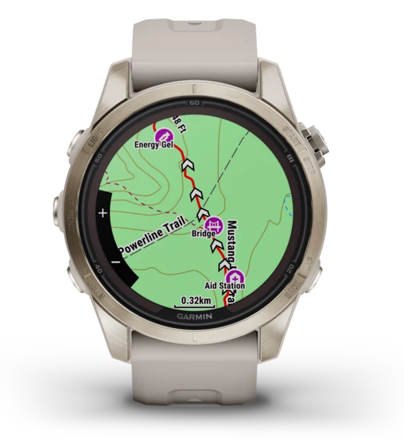 Garmin Fenix 7S Pro Sapphire Solar 42 mm, Soft Gold, Smartklokke 