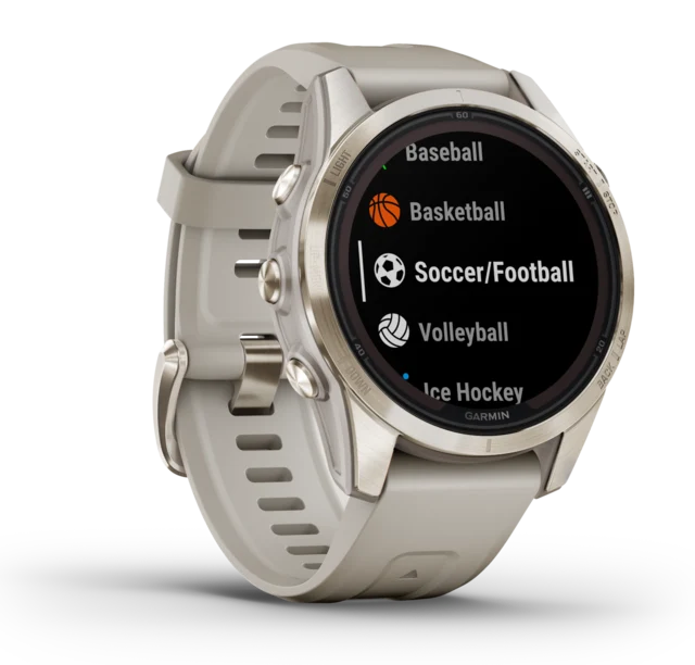 Garmin Fenix 7S Pro Sapphire Solar 42 mm, Soft Gold, Smartklokke 