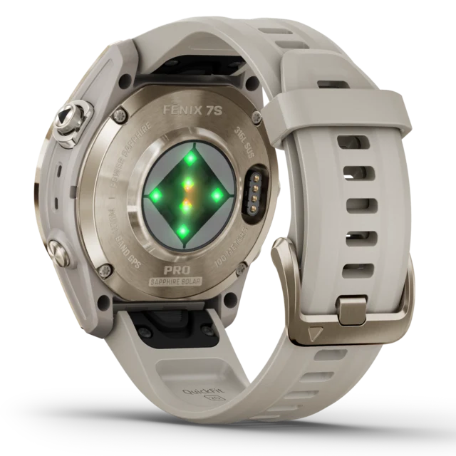 Garmin Fenix 7S Pro Sapphire Solar 42 mm, Soft Gold, Smartklokke 