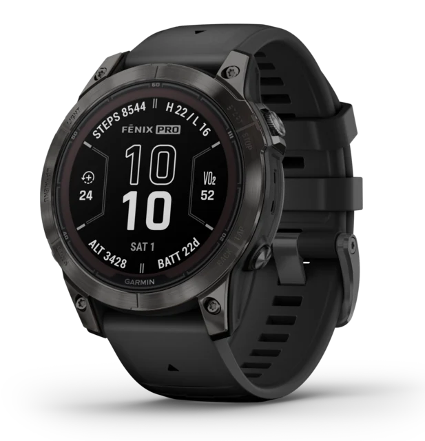 Garmin Fenix 7 Pro Sapphire Solar 47 mm, Carbon Gray, Smartklokke 