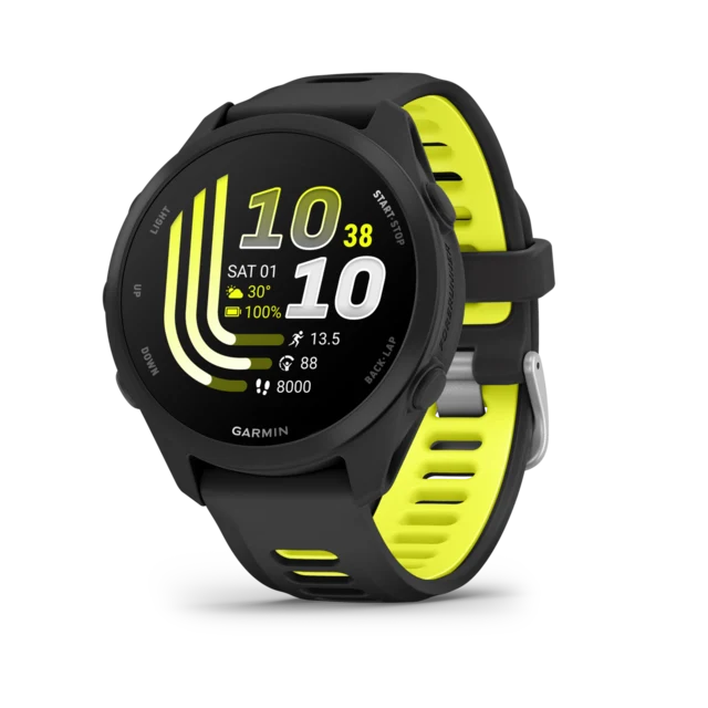Garmin Forerunner 170 GPS Klokke Black/Amp Yellow 