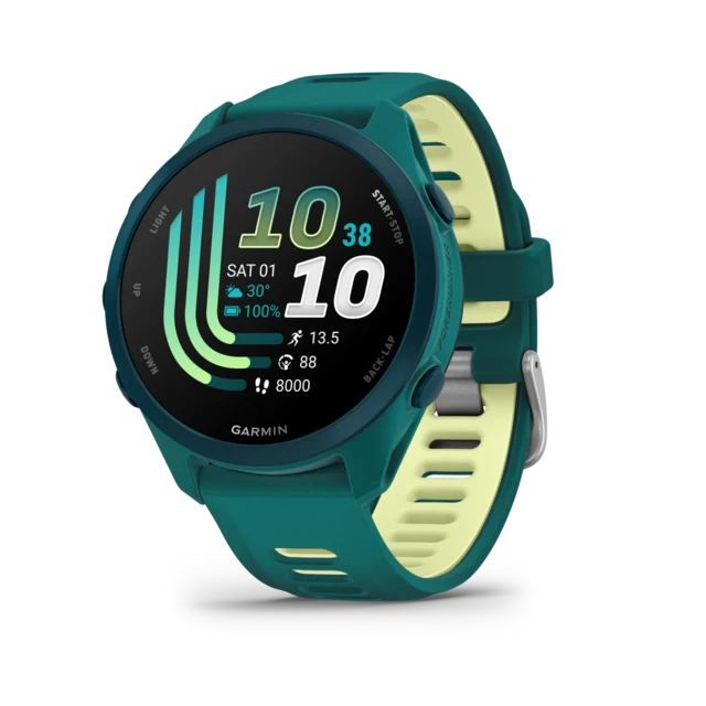 Garmin Forerunner 170 Music GPS Klokke Teal Green/Citron 