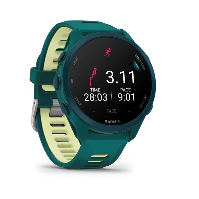 Garmin Forerunner 170 Music GPS Klokke Teal Green/Citron 