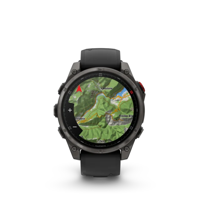 Garmin Fenix 8 PRO 47mm LTE GPS Klokke Sapphire, Karbongrå DLC-titan 
