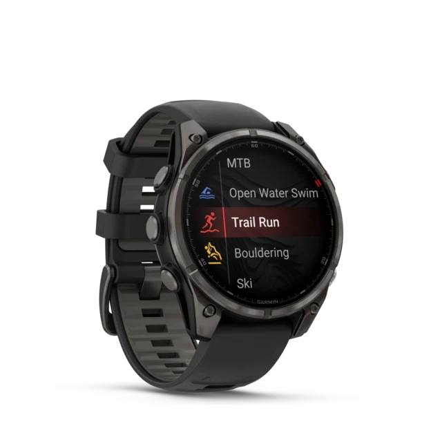 Garmin Fenix 8 PRO 47mm LTE GPS Klokke Sapphire, Karbongrå DLC-titan 