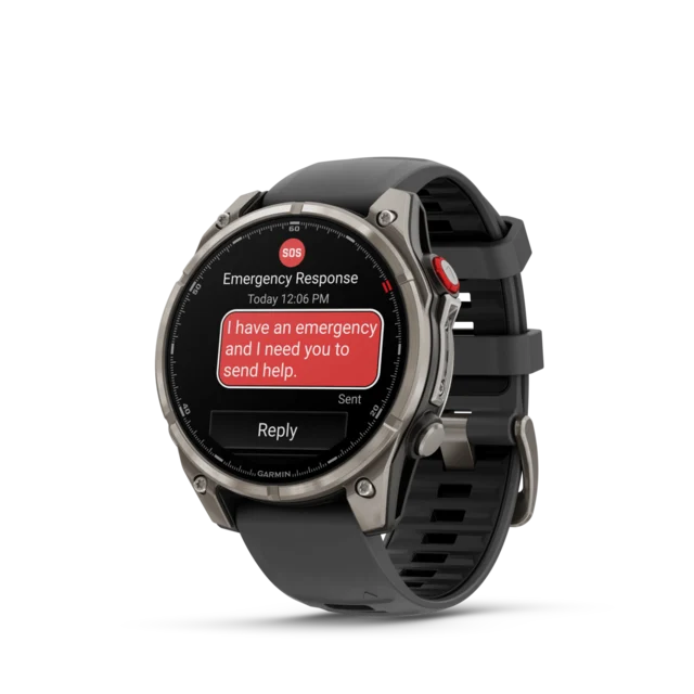 Garmin Fenix 8 PRO 47mm LTE GPS Klokke Sapphire, titan med grafittfarget/svart 