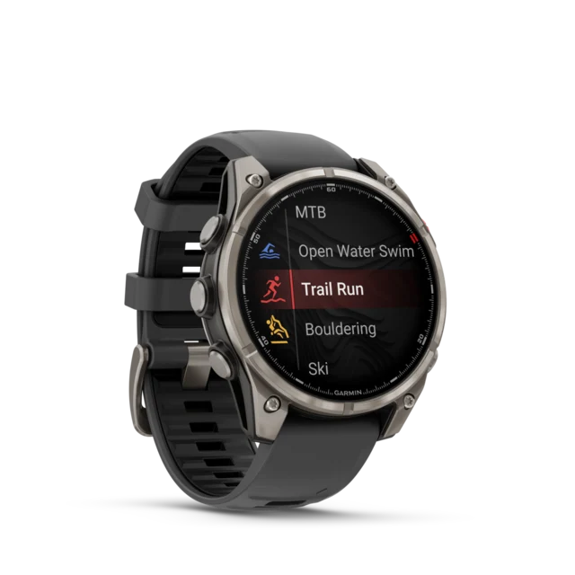 Garmin Fenix 8 PRO 47mm LTE GPS Klokke Sapphire, titan med grafittfarget/svart 