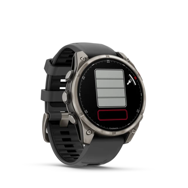 Garmin Fenix 8 PRO 47mm LTE GPS Klokke Sapphire, titan med grafittfarget/svart 