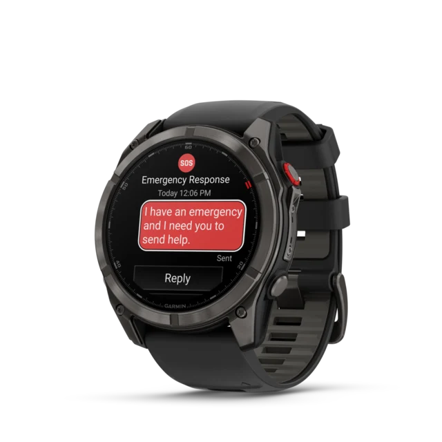Garmin Fenix 8 PRO 51mm LTE GPS Klokke Sapphire, Karbongrå DLC-titan 
