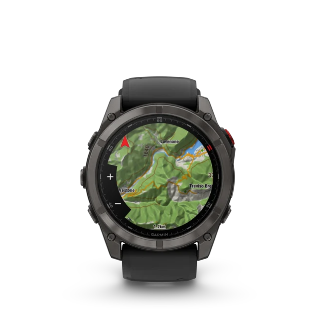 Garmin Fenix 8 PRO 51mm LTE GPS Klokke Sapphire, Karbongrå DLC-titan 