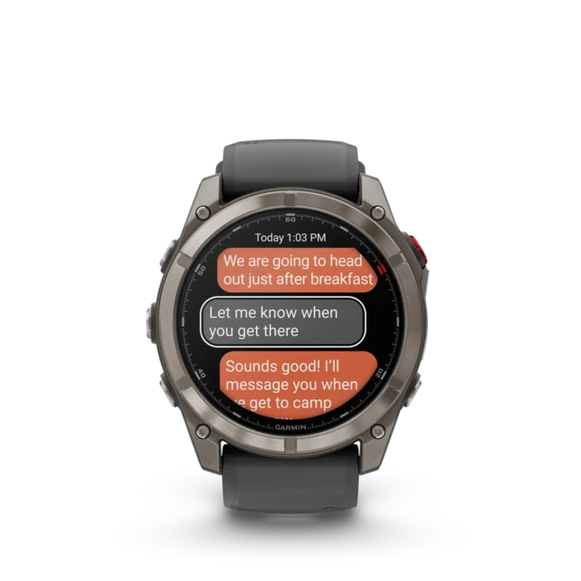 Garmin Fenix 8 PRO 51mm LTE GPS Klokke Sapphire, titan med grafittfarget/svart 