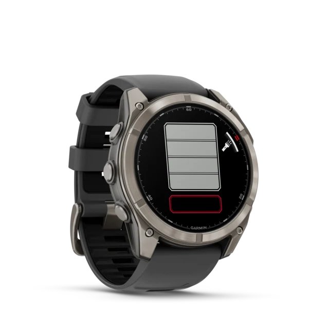 Garmin Fenix 8 PRO 51mm LTE GPS Klokke Sapphire, titan med grafittfarget/svart 