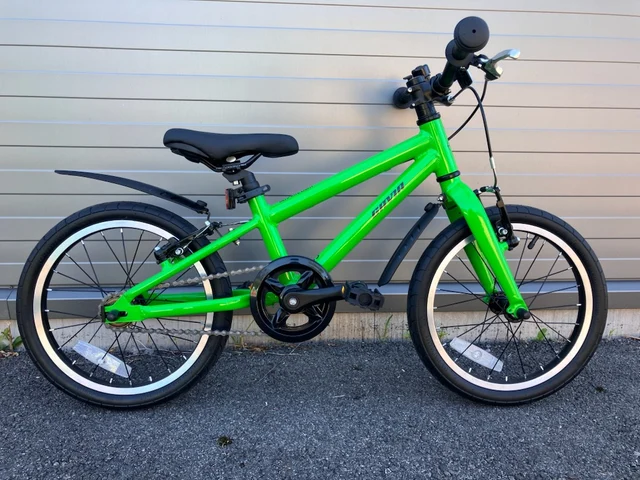 Gavia Ultimate Light 16'' Barnesykkel Grønn, Superlett aluramme, 4-6 år, 7,2Kg 