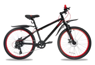 Gavia ALLIEVO 24'' Barnesykkel Sort/Rød, Fra 9-12 år, Mye for pengene