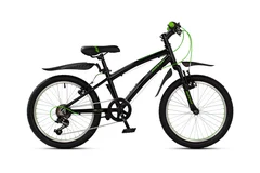 Gavia ALLIEVO 20&#39;&#39; Barnesykkel Sort/Gr&#248;nn Fra 6-8 &#229;r, Mye for pengene