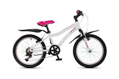Gavia ALLIEVO 20&#39;&#39; Barnesykkel Hvit/Rosa, Fra 6-8 &#229;r, Mye for pengene