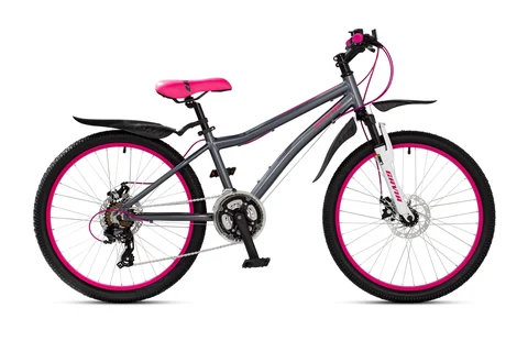 Gavia ALLIEVO 24&#39;&#39; Barnesykkel Gr&#229;/Rosa, Fra 9-12 &#229;r, Mye for pengene