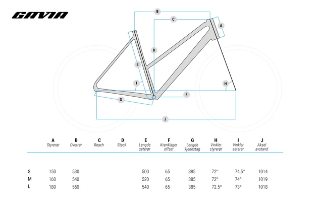 Gavia Milano Dame Hybridsykkel Str. 54 
