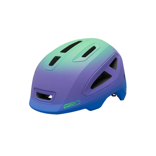 Giro Scamp MIPS II Barn Sykkelhjelm Mat Blue Jewel/Green Fade, Str. S 