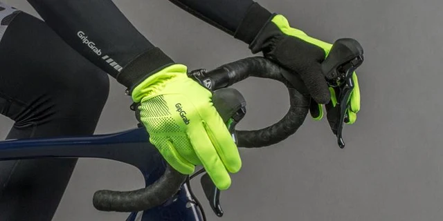 GripGrab Ride Hi-Vis Sykkelhansker Gul, Str. M 