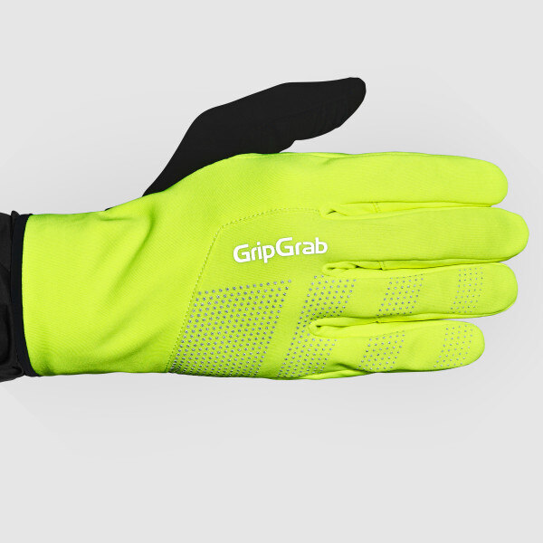 GripGrab Ride 2 Spring Sykkelhansker Gul Hi-Vis, Str. XS 